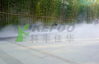 竹林噴霧造景